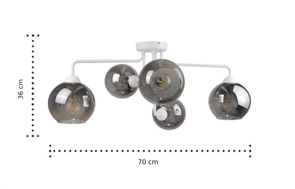 Taklampa 5xE27 COSMO VIT