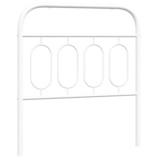 vidaXL metalsengegavl hvid 90 cm