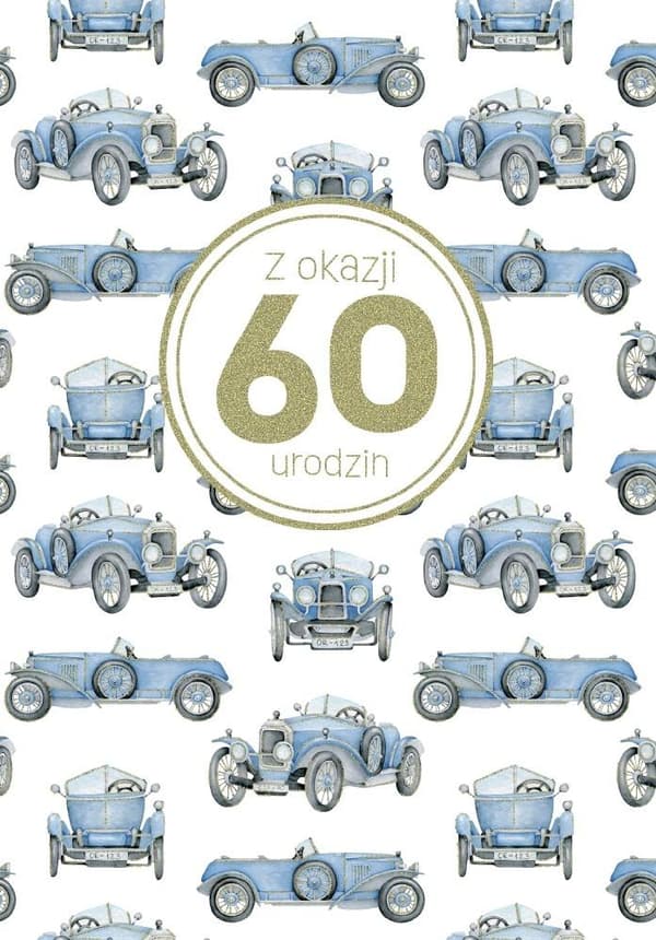 60-vuotissyntymäpäiväkortti