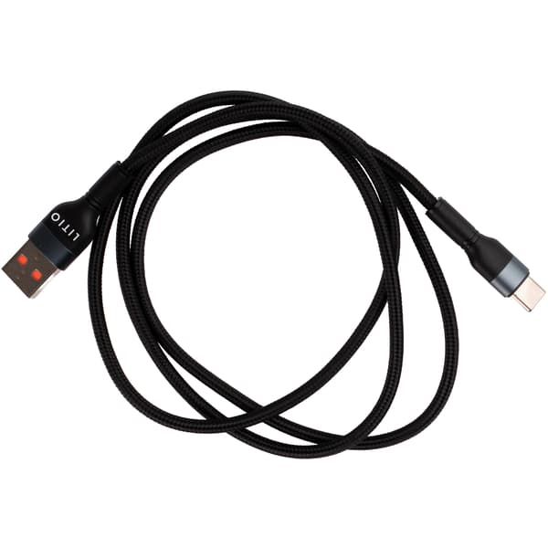 USB-USB C-kabel 150 cm sort