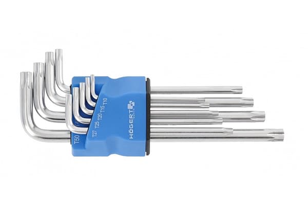 Hoegert Torx S2 -murtoavaimet, 9 kpl, extra pitkät