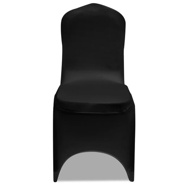 vidaXL elastiske stolebetræk, sorte, 12 stk.