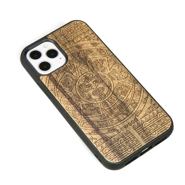 Træetui til iPhone 12 / 12 Pro AZTEC KALENDER LIMBA