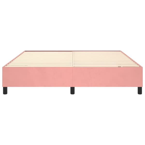 vidaXL Sängram rosa 200x200 cm klädd i sammet