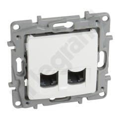 2XRJ45 CAT 6 UTP-uttag vit niloe