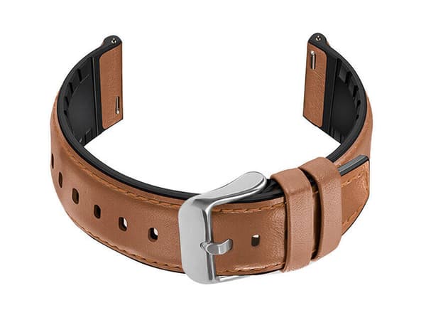 Gummirem U16 til ur - lys brun - 20mm