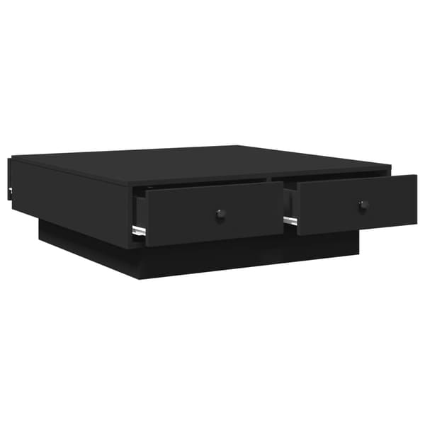 vidaXL sofabord, sort, 90x90x28 cm, spånplade