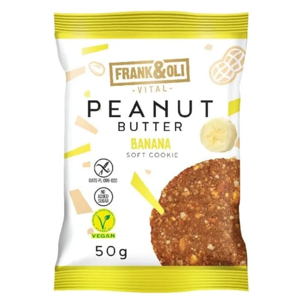 Blød PEANUTBUTTER Banankage 50g