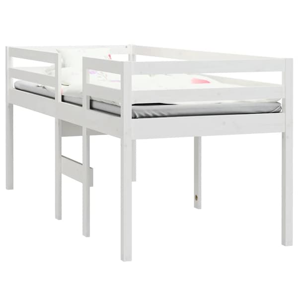 vidaXL Högsäng vit 80x200 cm massiv furu
