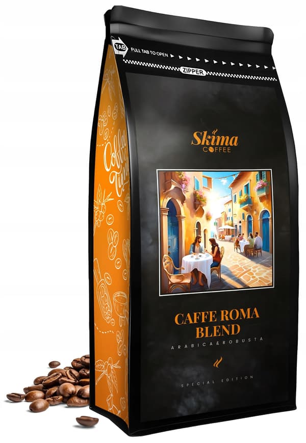 Kaffebønner 1kg CAFFE ROMA BLEND (SPECIAL EDITION) til espressomaskine + GRATIS