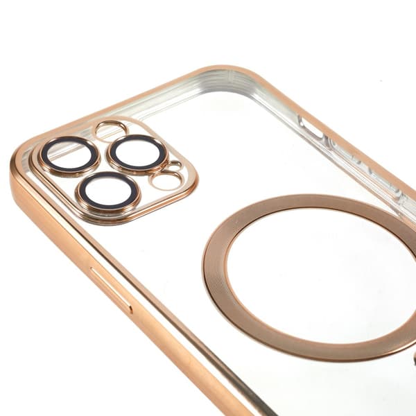 iPhone 12 Pro -kotelo, Electro MagSafe, kulta + näytönsuoja
