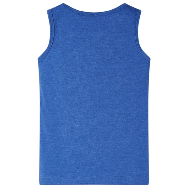 Barnärmlös T-shirt, blåmelerad, 116