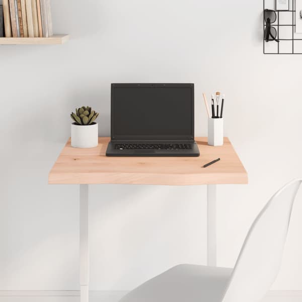 vidaXL bordplade 60x60x(2-4) cm, ubehandlet massivt egetræ