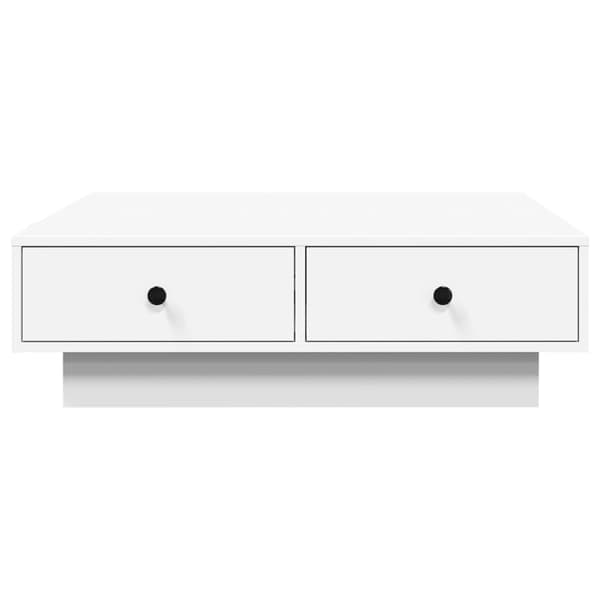 vidaXL sofabord, hvid, 90x90x28 cm, spånplade