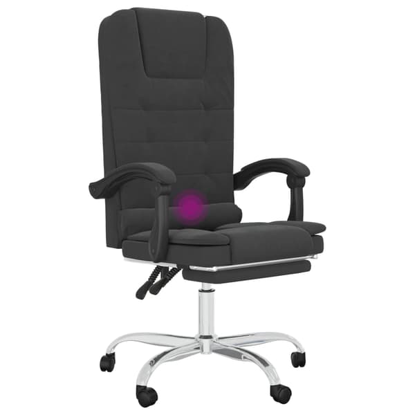 vidaXL lænestol med massagefunktion, sort kunstlæder