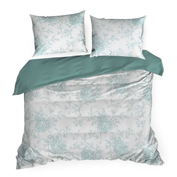 Bäddset SPRING/85 hortensia mint 160x200 cm satin