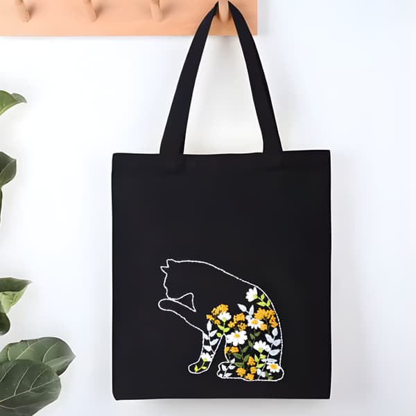 DIY broderikit för handväska med tryck broderiram