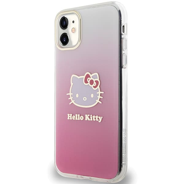 Hello Kitty IML Gradient Electrop Kitty Head Cover til iPhone 11 / Xr, Pink