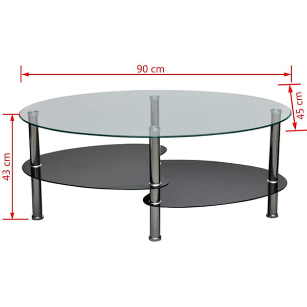 vidaXL sofabord med eksklusivt design, sort