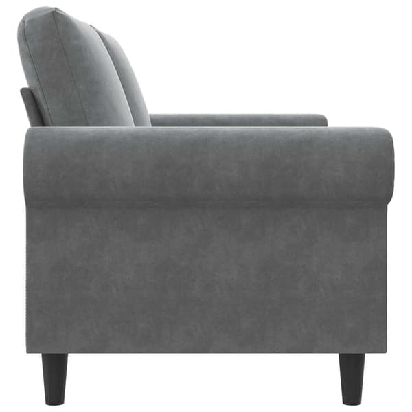 vidaXL 2-sitssoffa mörkgrå 140 cm klädd i sammet