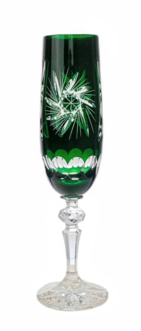 Smaragdkristall champagneglas 170ml Olive Grinder