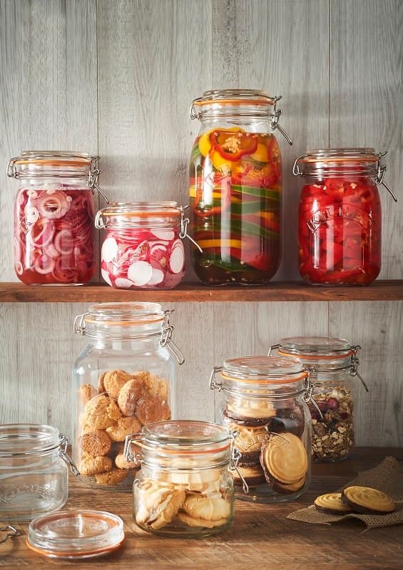 0,5 l rund burk med klipplock / Kilner