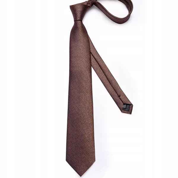 Herreslips 8 cm elegant jacquard lommetørklæde + manchetknapper