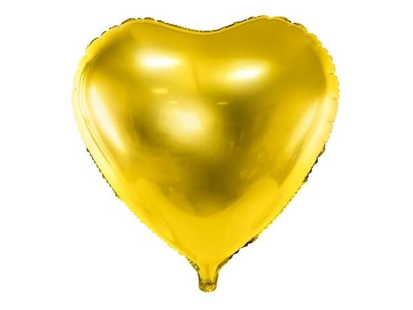 Hjertefolieballon 45 cm guld