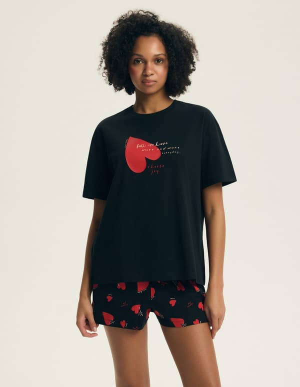 Elain Henderson Damepyjamas | Sort 2XL