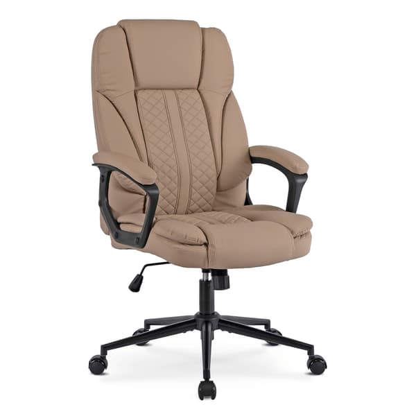 PHONIX Drejestol Beige Øko-læder Moderne