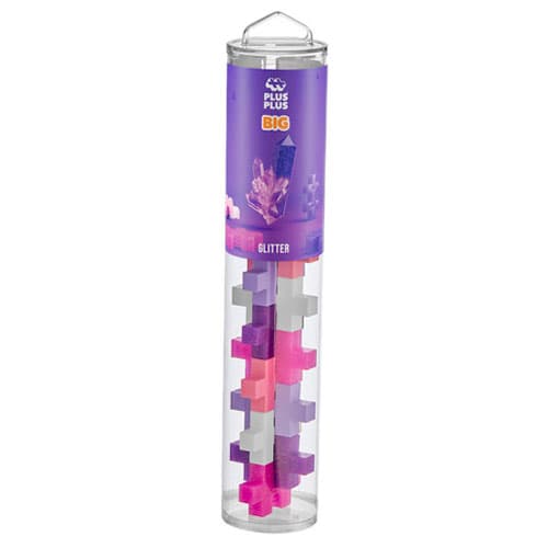 Plus-Plus-block. Glittertub. 15 stycken