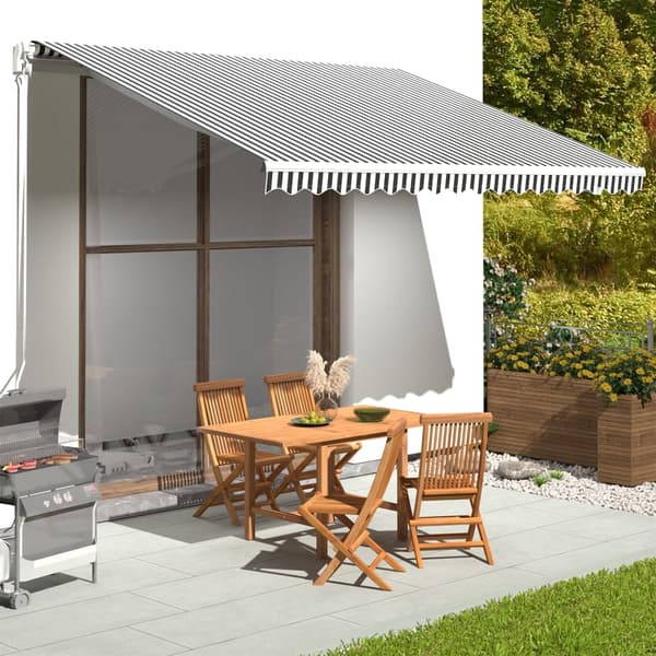 vidaXL Markistyg antracit/vit 4x3,5 m