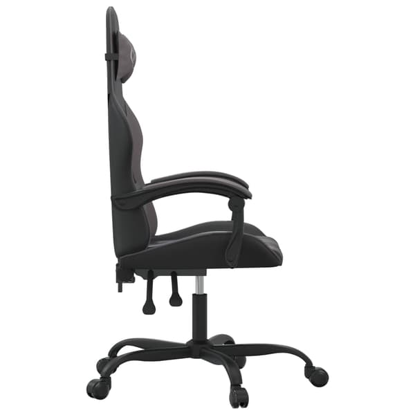 vidaXL gamingstol, sort og grå, kunstlæder