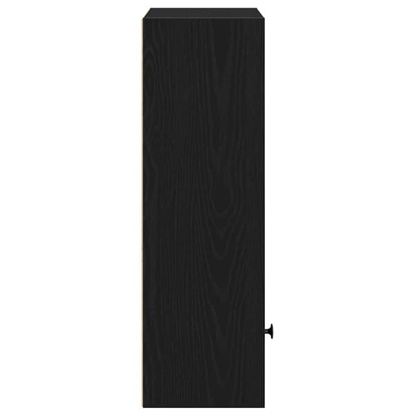vidaXL hylde, sort, 31x24x77 cm, træbaseret materiale