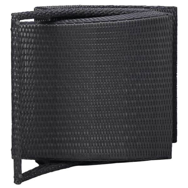 vidaXL polyrattan liggestol med hynde, sort