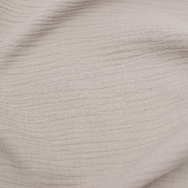 Bomuldsmuslin, lys beige farve