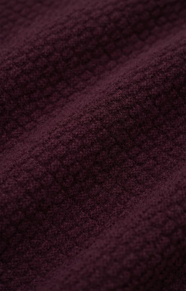Mikromønstret sweater med rund hals S