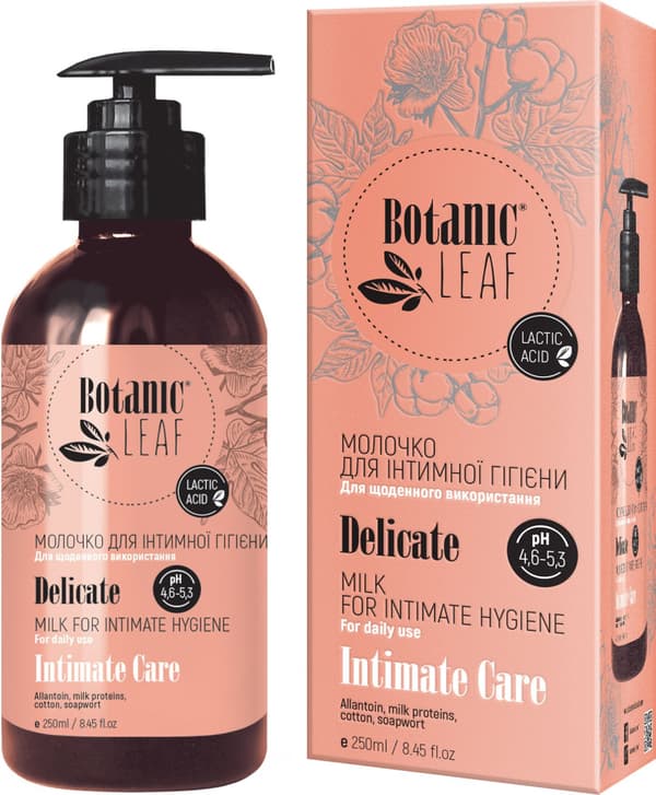 BOTANIC LEAF Intimhygiejnemælk, 250 ml