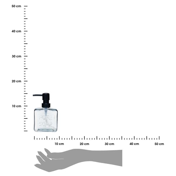 Transparent sort sæbedispenser 250 ml