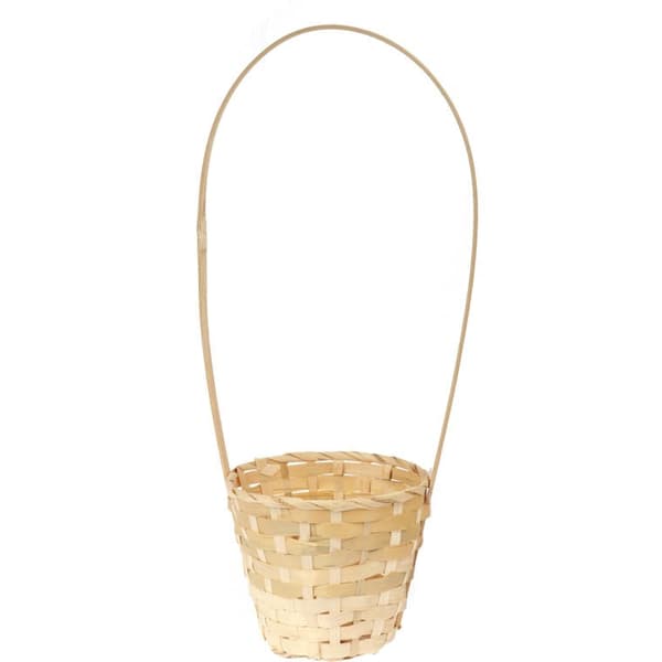 Naturlig påskekurv til påskepynt, diameter 16 cm, højde 48 cm