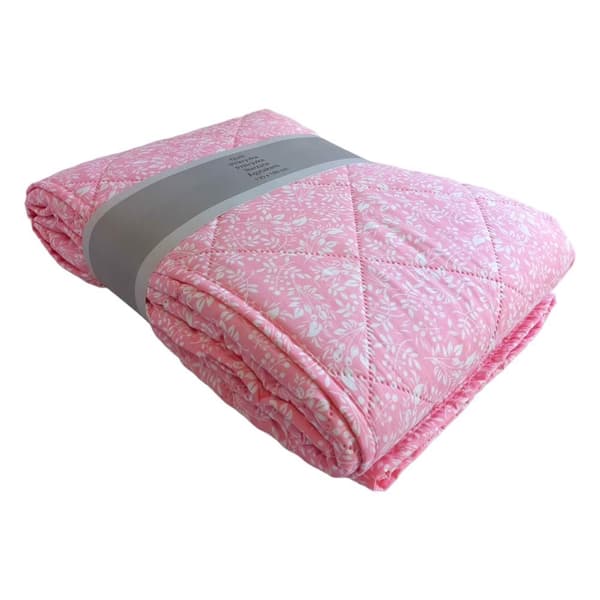 Pink mikrofiber sengetæppe 130x180