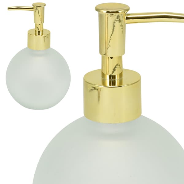 Sæbedispenser i glas, hvid, 400 ml