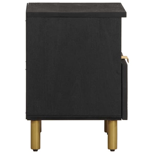 vidaXL sengebord, sort, 40x33x46 cm, træbaseret materiale