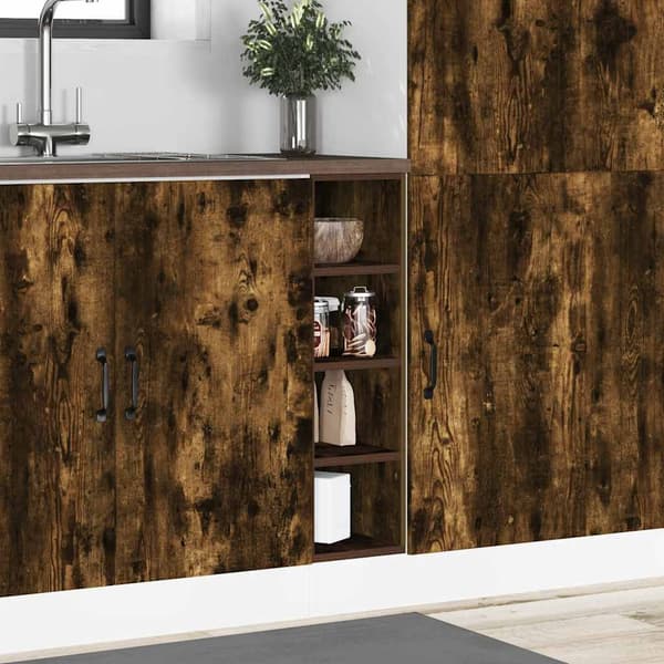 vidaXL underskab røget eg 20x44,5x81,5 cm limet træ