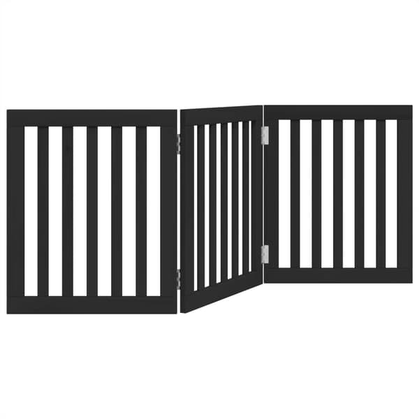 vidaXL foldbar hundegitter, 3 paneler, sort, 150 cm