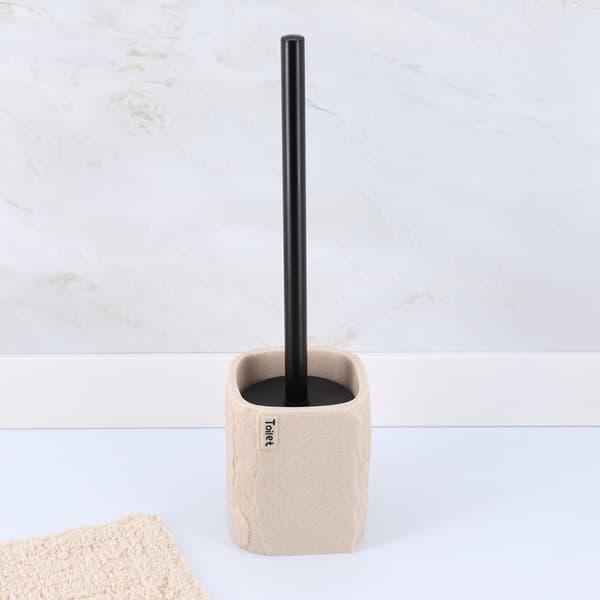 Paola toalettborste stenstruktur beige