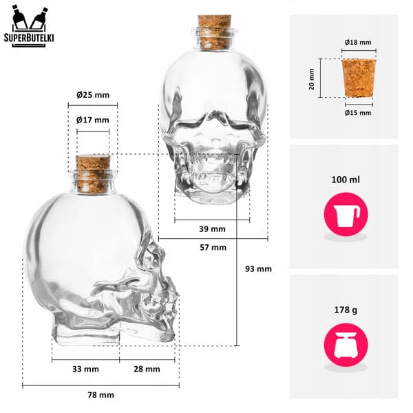 Lasikannu - minikallo 100 ml