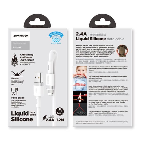 iPhone USB-kaapeli - Lightning 2.4A 1.2m valkoinen