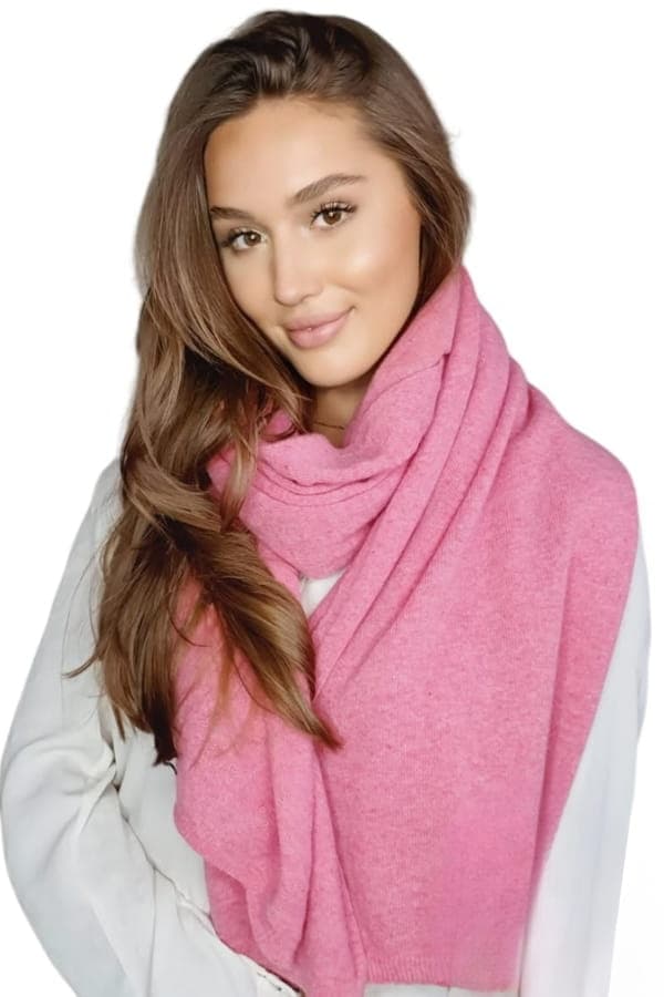 SCARF*01 dam vinterfärg rosa mel