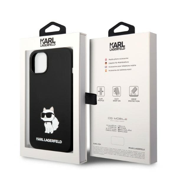 Karl Lagerfeld Silikone Choupette MagSafe-etui til iPhone 14 Plus, Sort